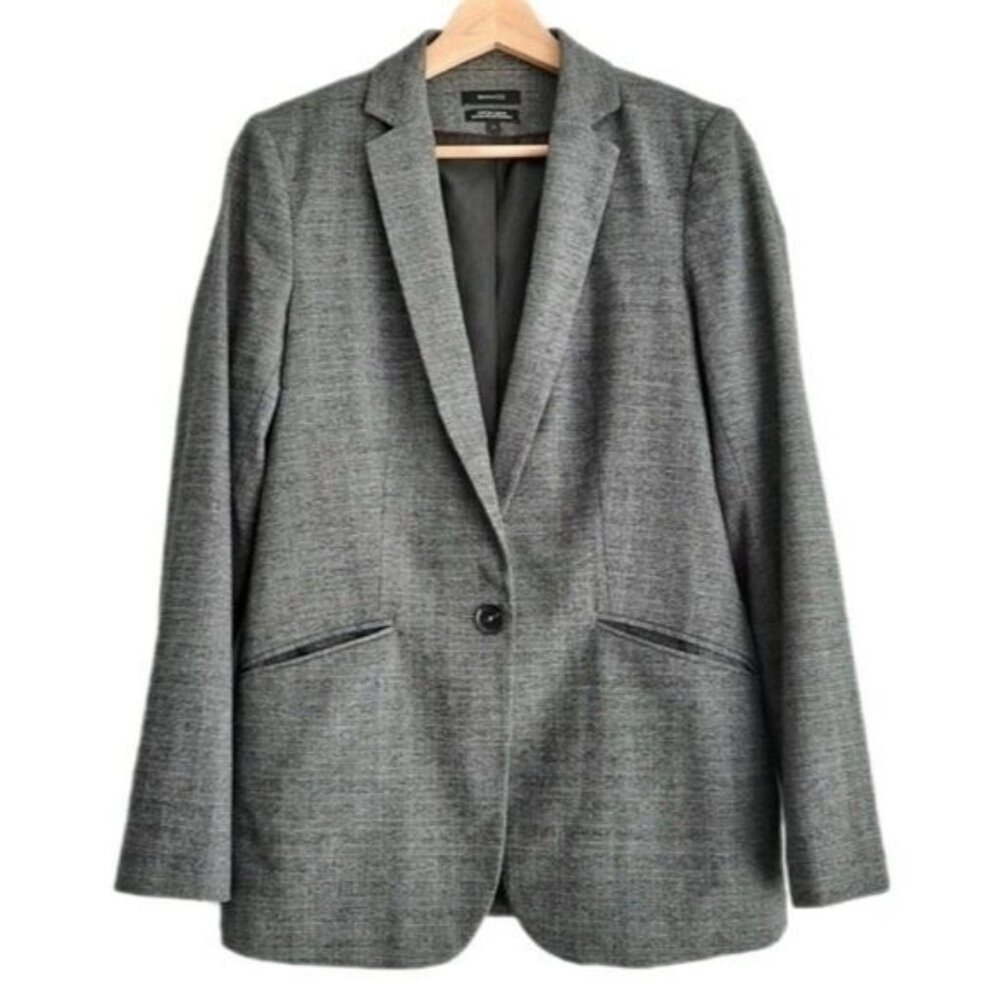 RW&CO Blazer Jacket Grey Plaid Stretch Lining Sz 6